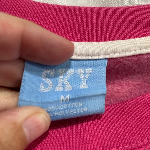 Pink and White Vail Colorado Sky Sweatshirt Size Medium - Picture 4 of 5
